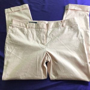 📌 Brooks Brothers Cotton Light Rose Pants with Turn-Up